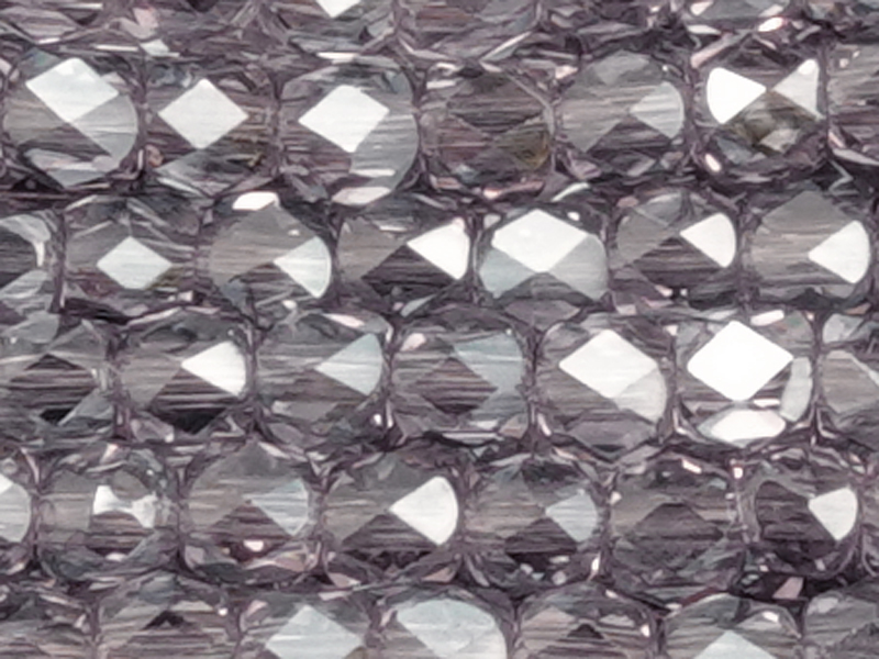 tönnchenförmige, facettierte Glasperlen 3mm, Farbe: Smoky Am
