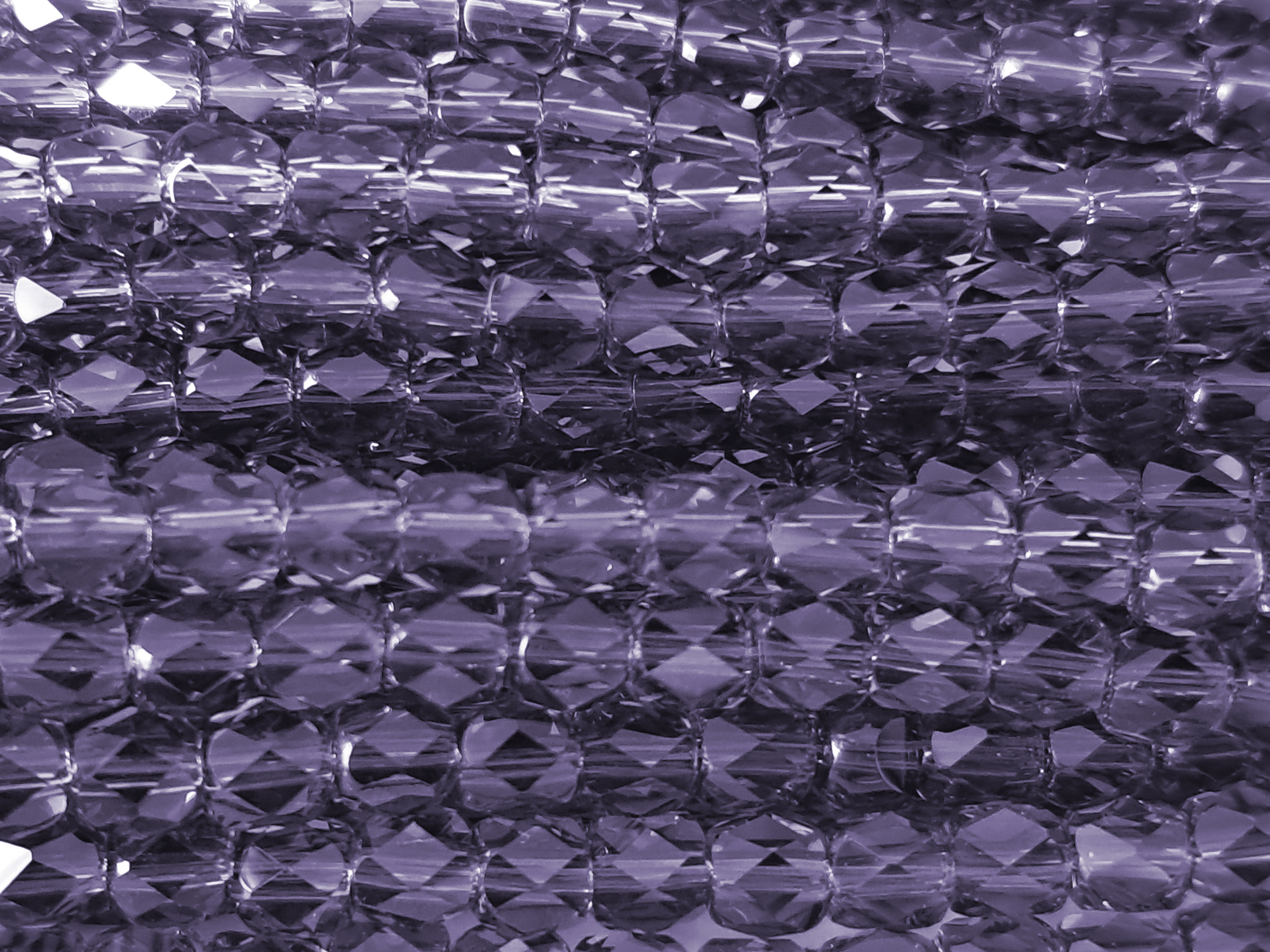 tönnchenförmige, facettierte Glitzerperlen 4mm, Farbe: Ameth