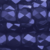 1 Strang (~100 Stk.) facettierte Tönnchen ~4mm, Dark Smoky Imperial Blue