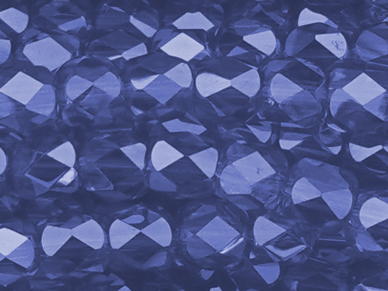 tönnchenförmige, facettierte Glasperlen 4mm, Silver Blue - N