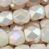 1 Strang (~100 Stk.) facettierte Tönnchen ~4mm, Pink Cream