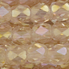 1 Strang (~100 Stk.) facettierte Tönnchen ~4mm, Cosmic Peach
