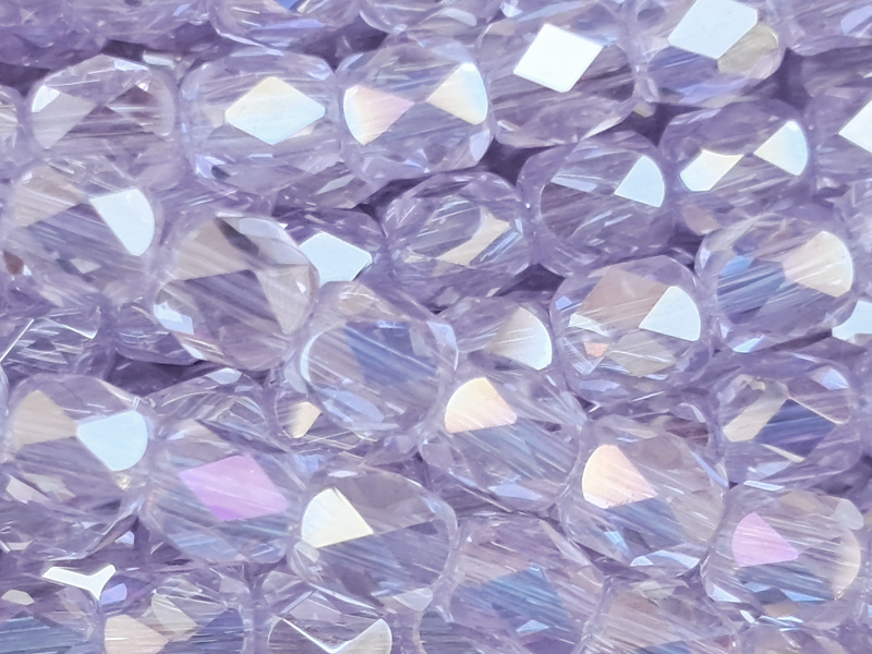 tönnchenförmige, facettierte Glasperlen 4mm, Crystal Purple 