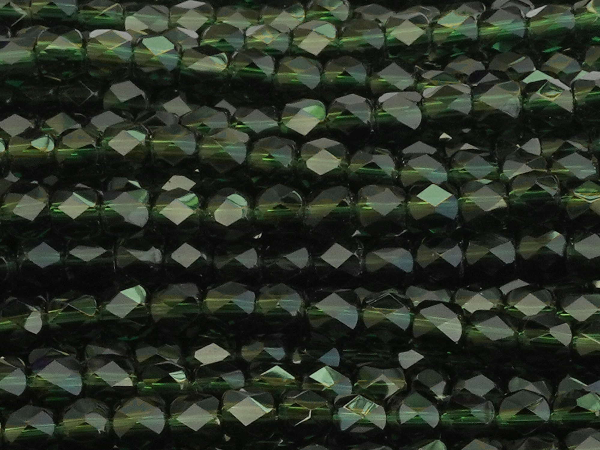 tönnchenförmige, facettierte Glasperlen 4mm, Farbe: Dunkelgr