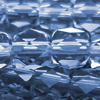 1 Strang (~100 Stk.) facettierte Tönnchen ~4mm, Iolite