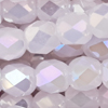 1 Strang (~100 Stk.) facettierte Tönnchen ~4mm, Pastel Pink Shimmer