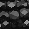 1 Strang (~100 Stk.) facettierte Tönnchen ~4mm, Schwarz