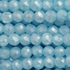 1 Strang (~36cm) Zirkonia Perlen rund facettierte ~2mm - Aqua