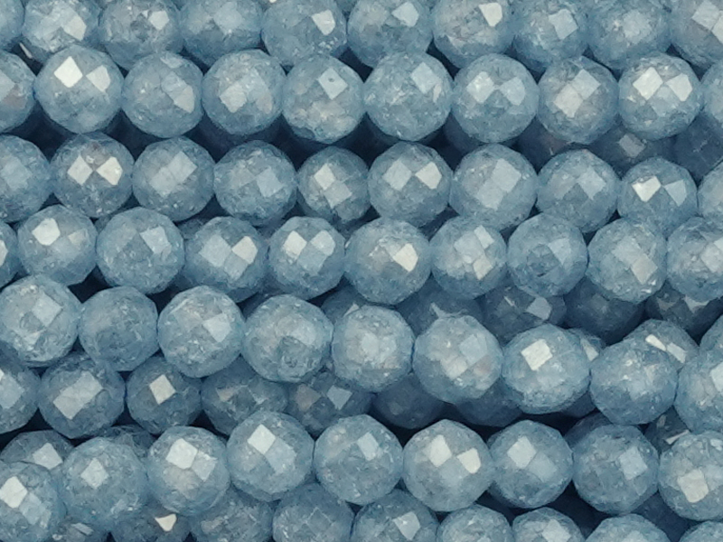 facettierte Zirkonia Perlen 3mm, jeansblau - Nahaufnahme