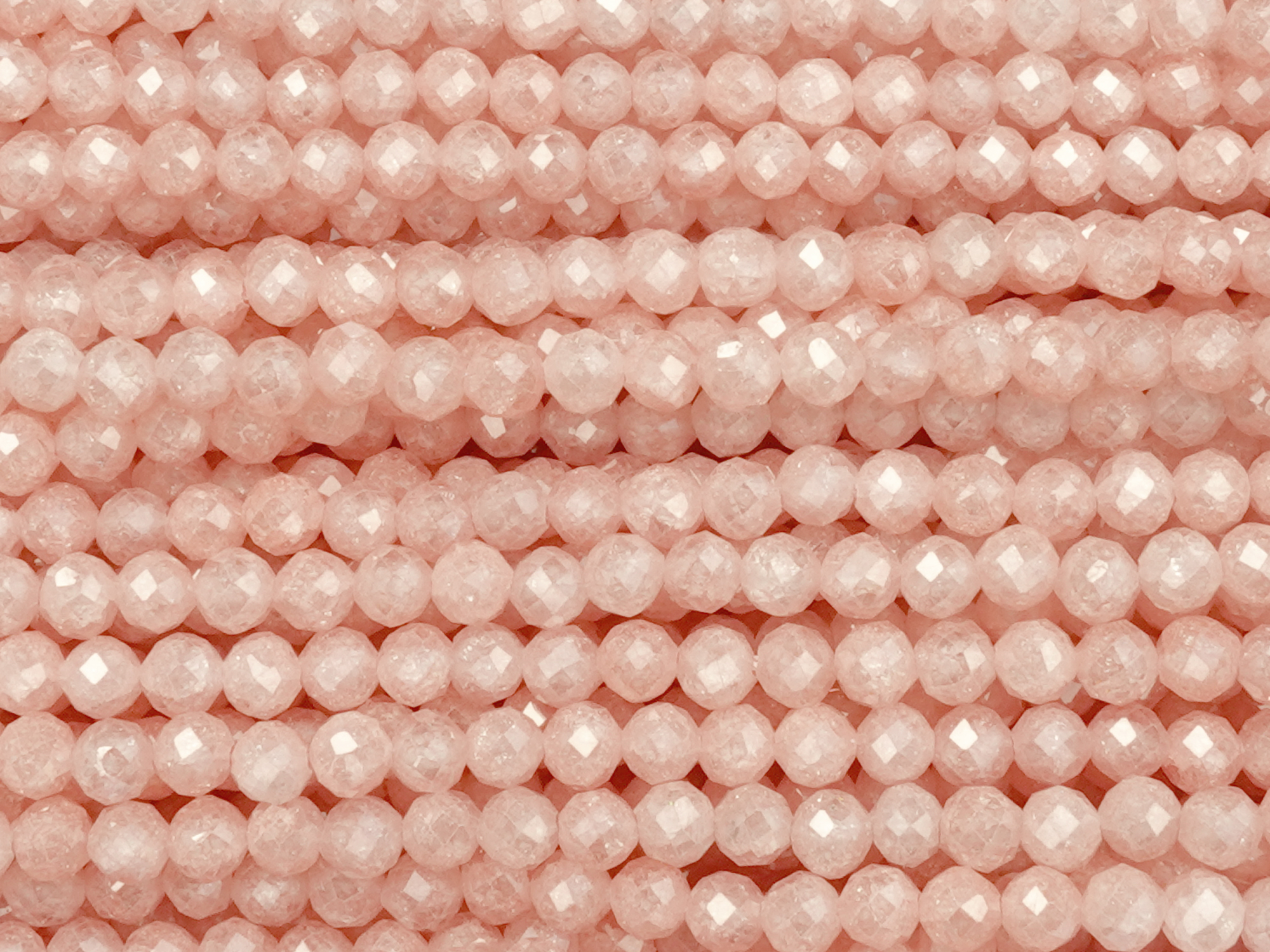 facettierte Zirkonia Perlen 3mm, rose