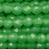 1 Strang (~128 Stk) facettierte Perlen rund ~3mm, Monalisa Maigrün