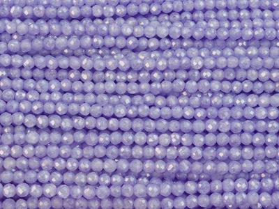 violette facettierte Zirkonia Perlen 2mm