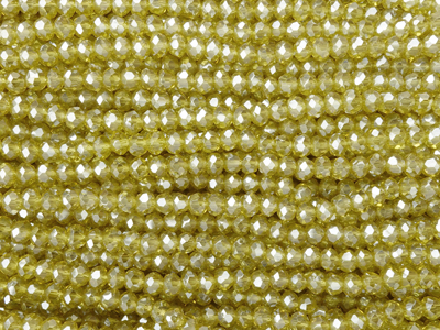 grüne, facettierte, geschliffene Glasperlen 2x3mm