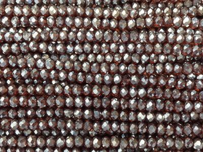 facettierte, geschliffene Glasperlen 2x3mm