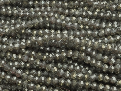 facettierte, geschliffene Glasperlen 2x3mm