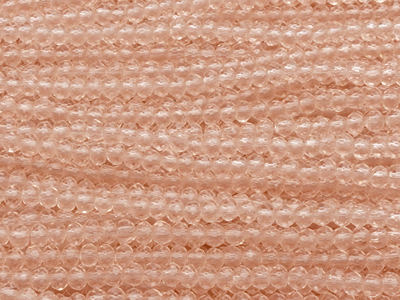 facettierte, geschliffene Glasperlen 2x3mm Farbe: Pfirsich