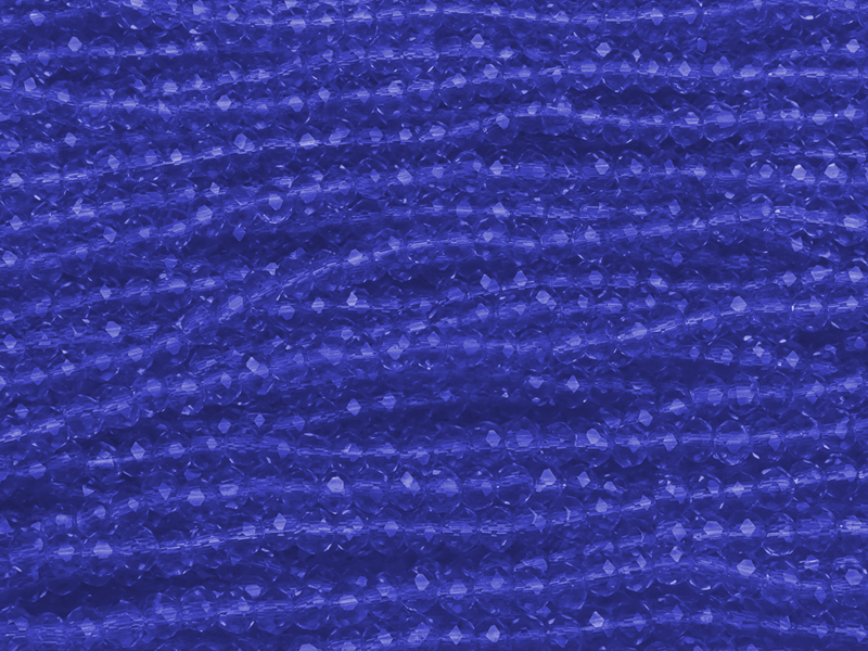 facettierte, geschliffene Glasperlen 2x3mm Farbe: Sapphire B