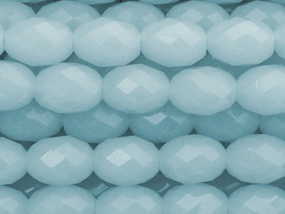 funkelnde, facettierte Oliven Perlen 5x7mm - Nahaufnahme