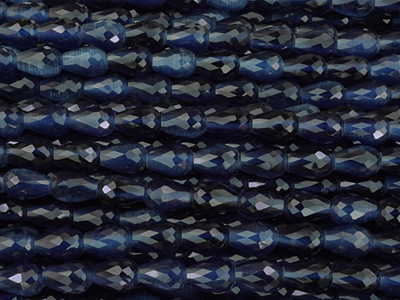 dunkelblaue geschliffene Tropfenperlen 6x8mm