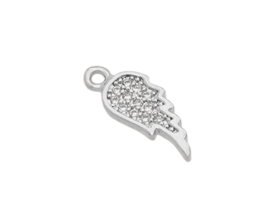 kleiner Schmuck Anhänger, Engelsflügel mit Glitzersteinen, s