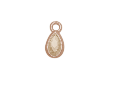 kleiner Tropfen Anhänger zum Schmuckmachen, rosegold
