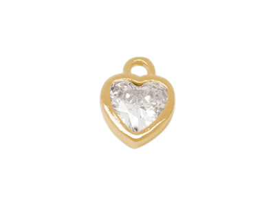 goldener kleiner Schmuck Herzanhänger - Nahaufnahme