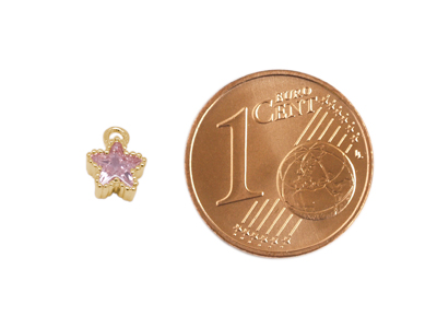 goldener kleiner Schmuck Anhänger, Stern - Größenvergleich