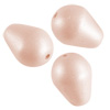 1 Dose (25 Stk.) Glasperlen, Tropfen 7x5mm, Zartrosa