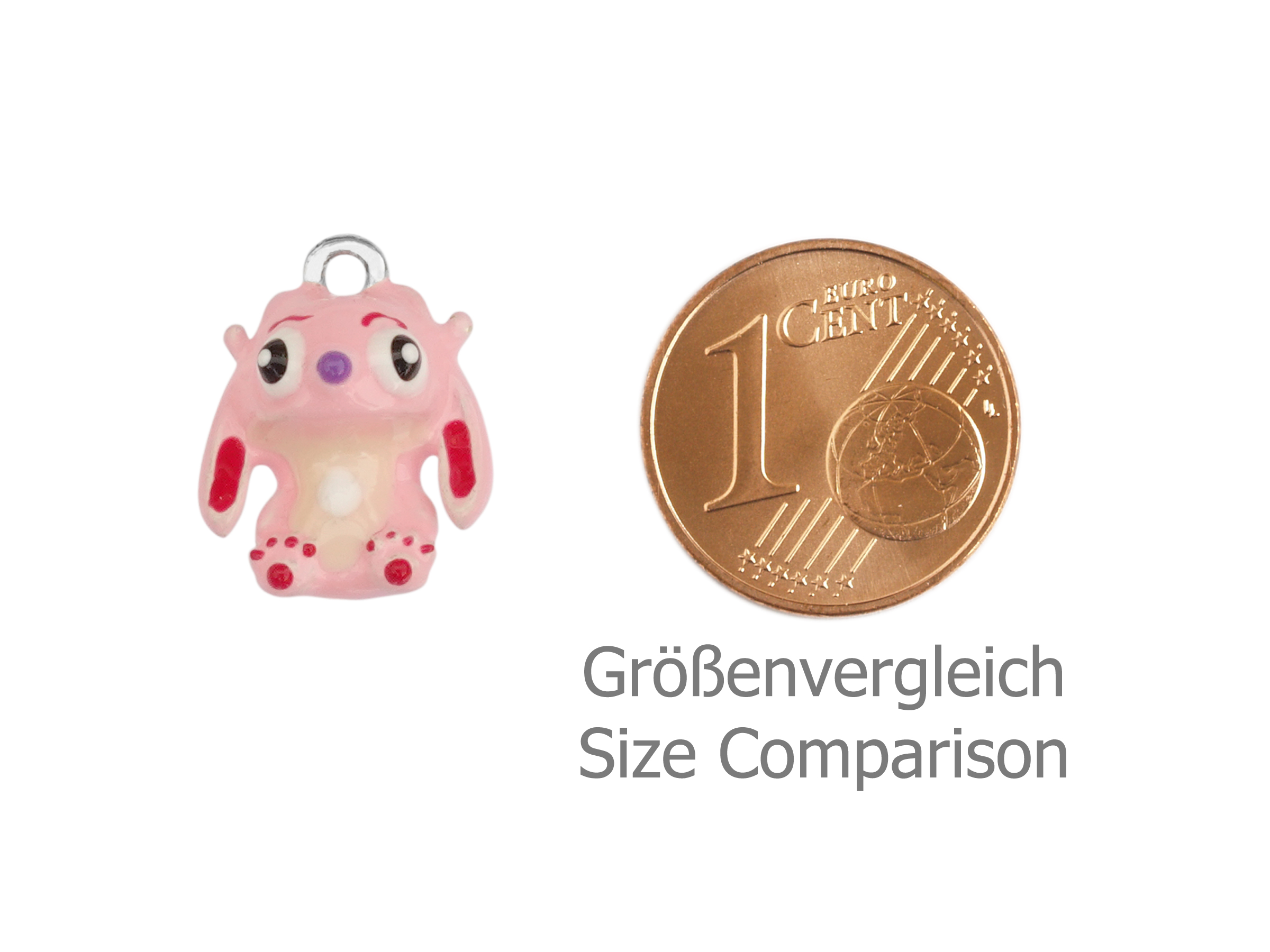 kleiner Charm Anhänger - Größenvergleich