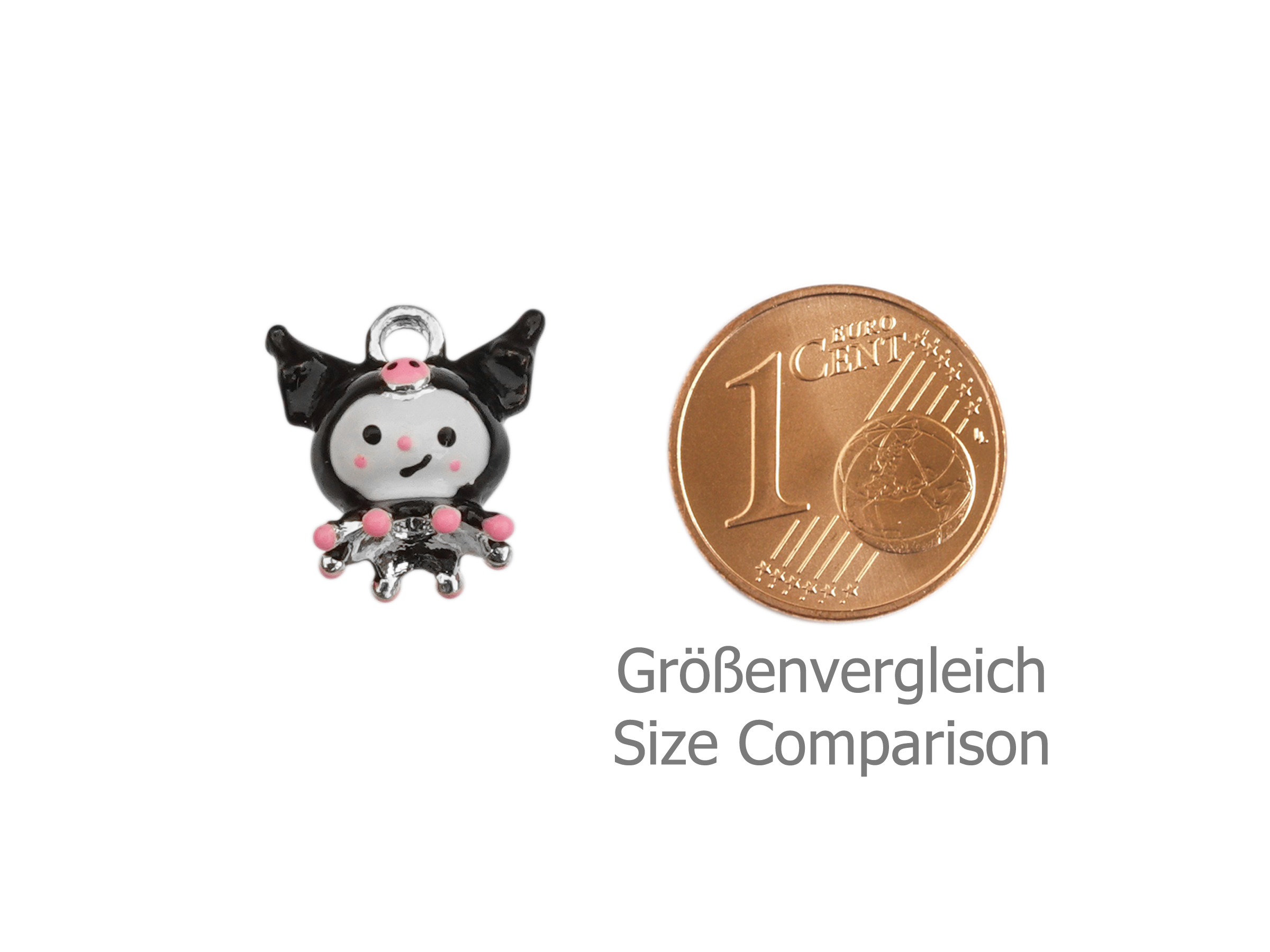 kleiner Charm Anhänger mit einem Oktopus Fantasiewesen - Grö