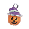kleiner Anhänger, Halloween Kürbis ~16x11mm