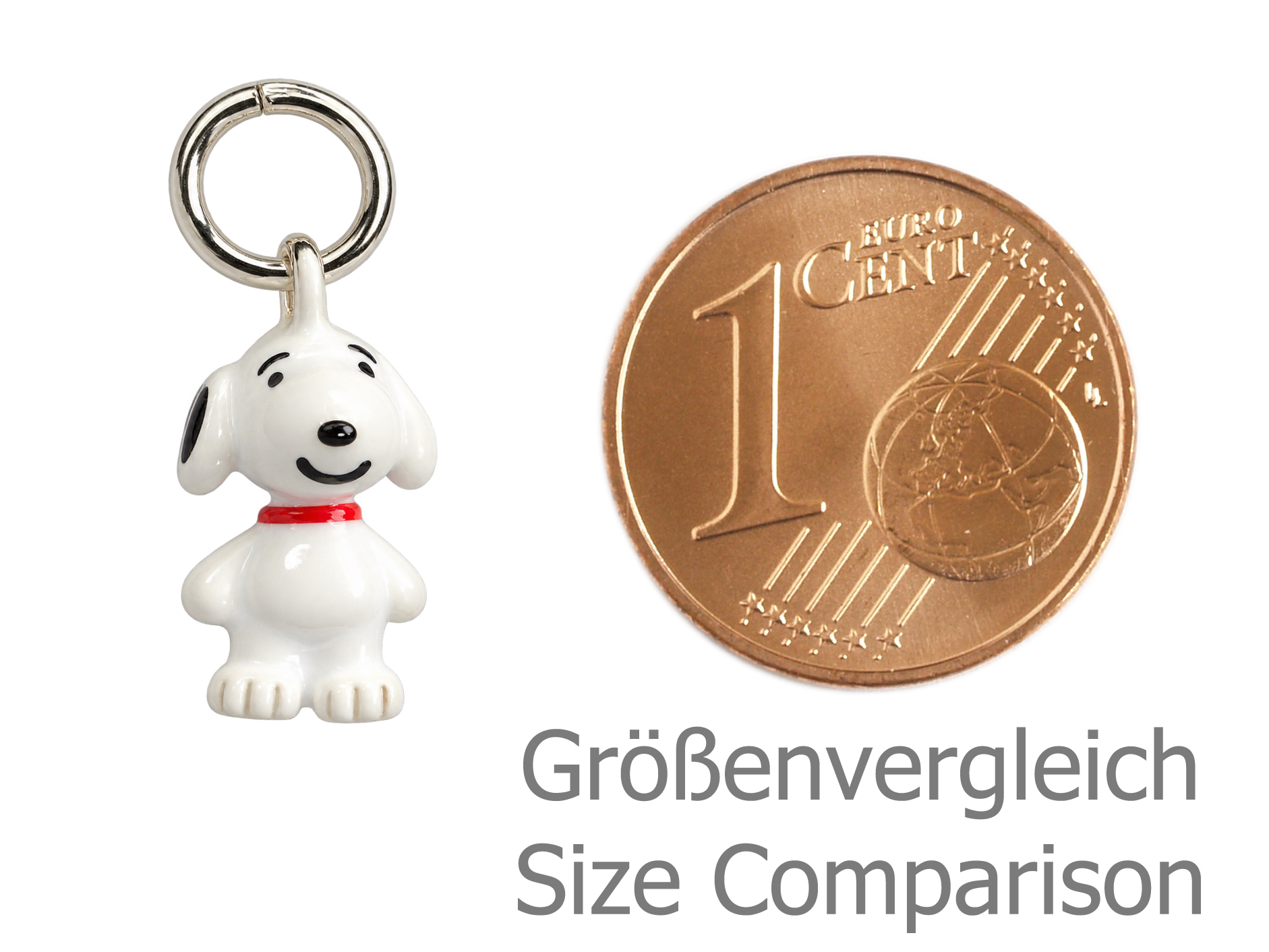 niedlicher kleiner Snoopy Anhänger zum Schmuckmachen - Größe