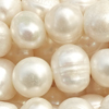 1 Strang (~34cm) echte Zuchtperlen ~8-9mm (C-Qualität)