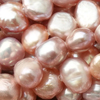 1 Strang (~35cm) echter Zuchtperlen ~5x4mm, flieder