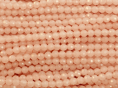 peach facettierte Steinperlen 3mm