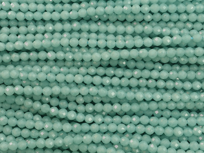 türkise facettierte Steinperlen 3mm