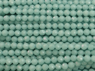 türkise facettierte Steinperlen 4mm